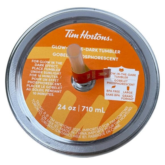 Tim Hortons TumblerHalloween Black Cats Glow in Dark 24 oz 2025 Limited Ed NEW - Picture 8 of 11